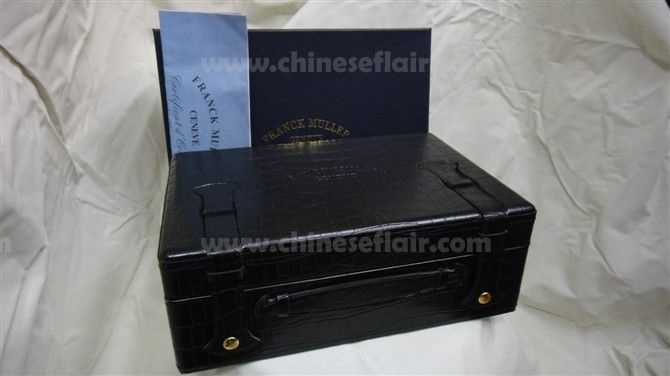 Replica Franck Muller Watch Box / Black Leather Boxes on Sale